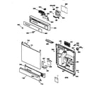 GE GSD3230Z01WW escutcheon & door assembly diagram