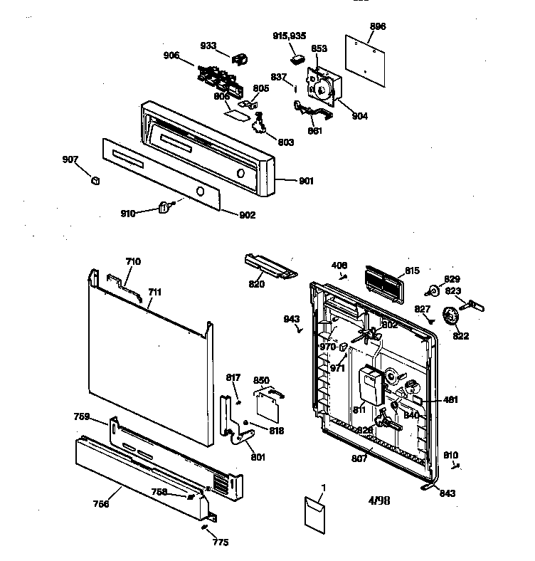 Escutcheon & door assembly
