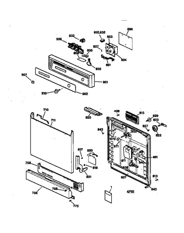 Escutcheon & door assembly