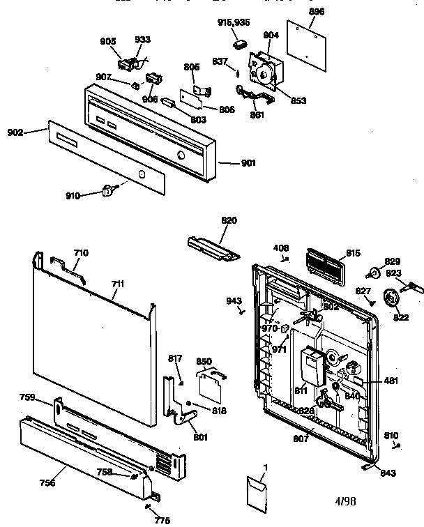 Escutcheon & door assembly