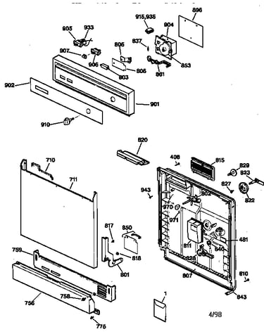 Escutcheon & door assembly