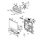 GE GSD2230Z01WW escutcheon & door assembly diagram