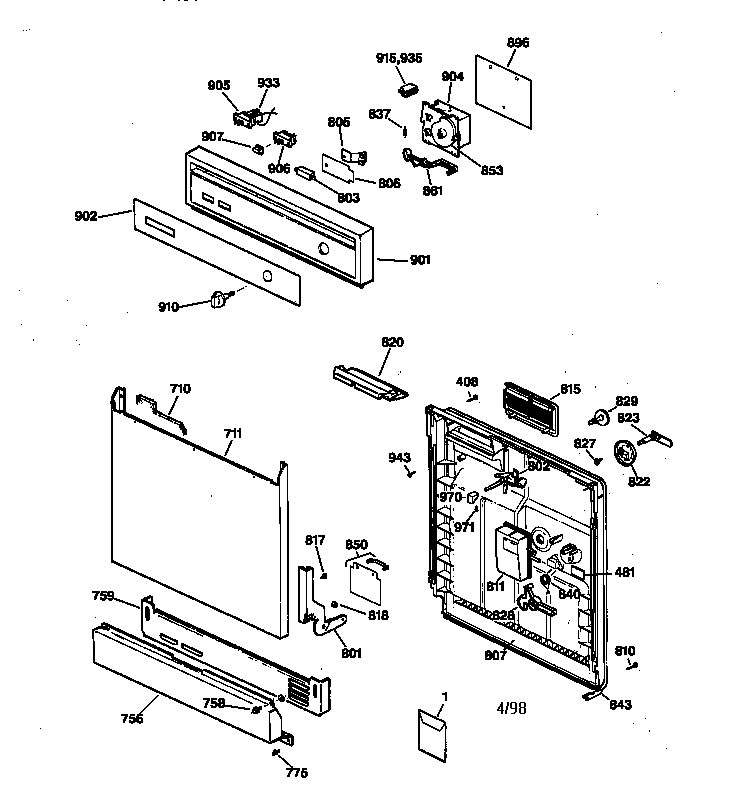 Escutcheon & door assembly