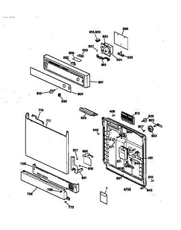 Escutcheon & door assembly