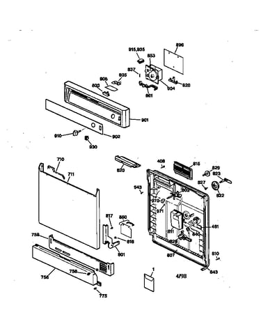 Escutcheon & door assembly