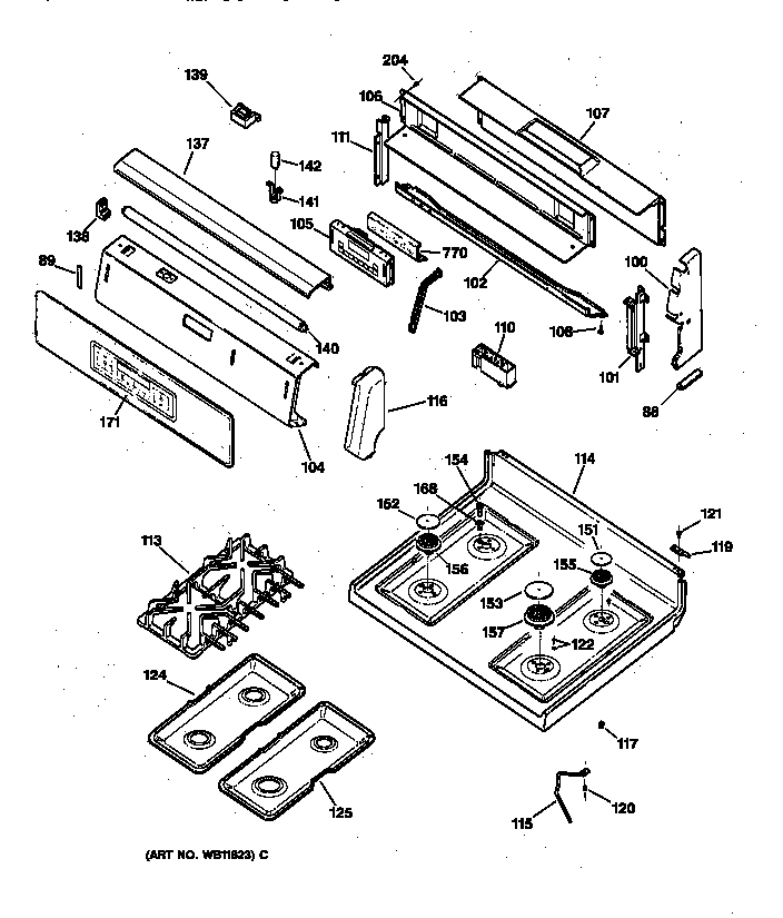 CONTROL PANEL & COOKTOP