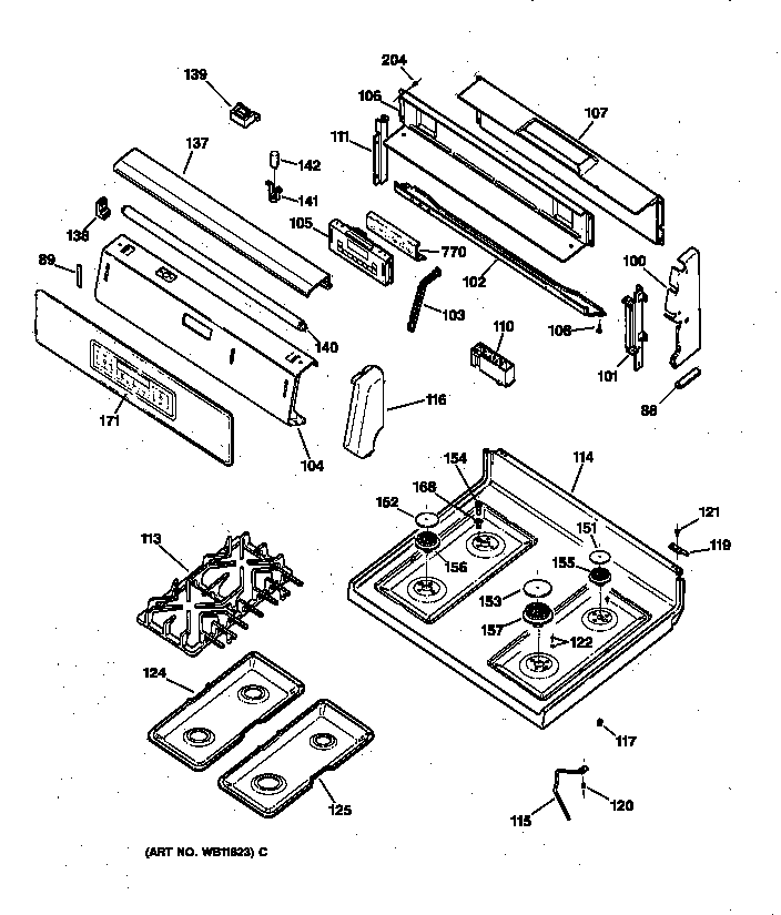 CONTROL PANEL & COOKTOP