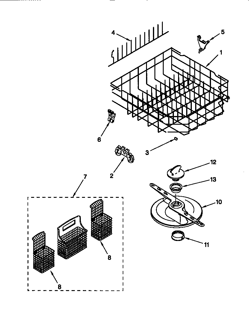 Lower dishrack
