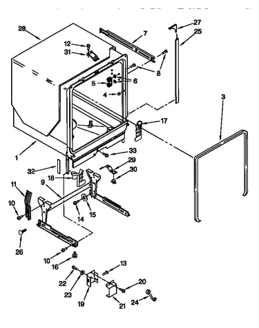 Tub and frame