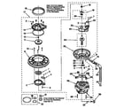 KitchenAid KUDM24SEBL3 pump and motor diagram