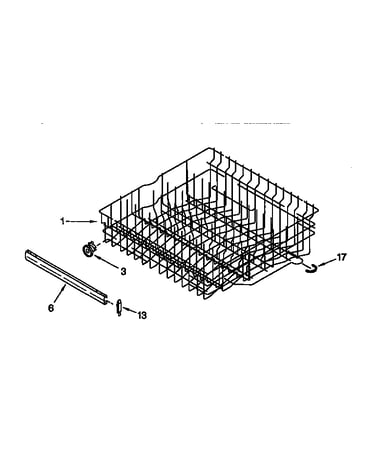 Upper rack and track