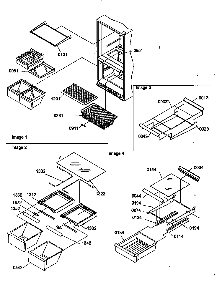 Shelving assemblies