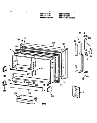 Freezer door