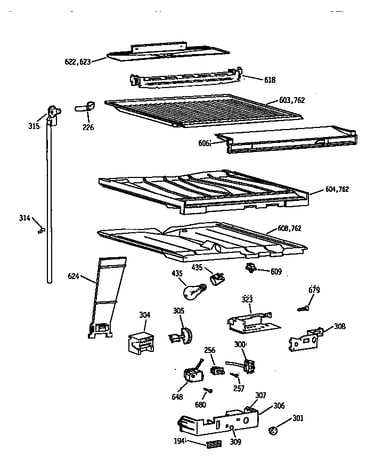 Compartment separator parts