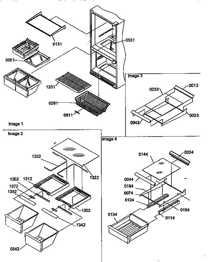 Shelving assemblies