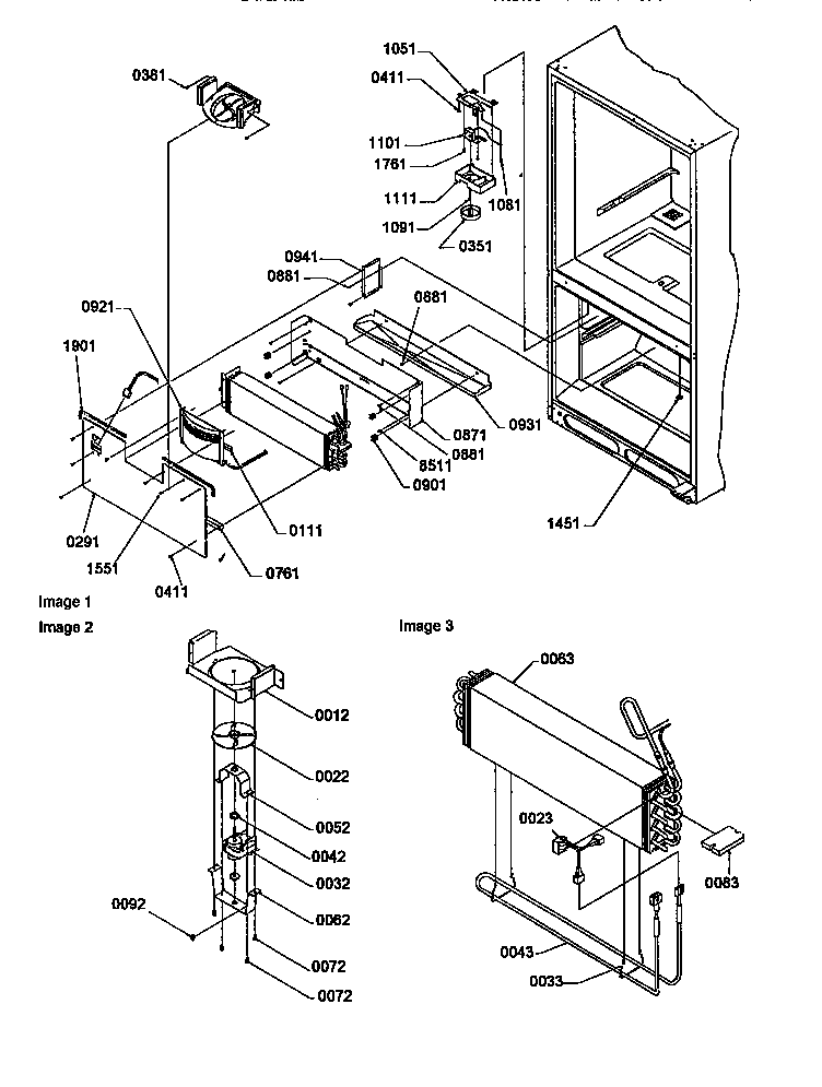 Evaporator and freezer control assembly