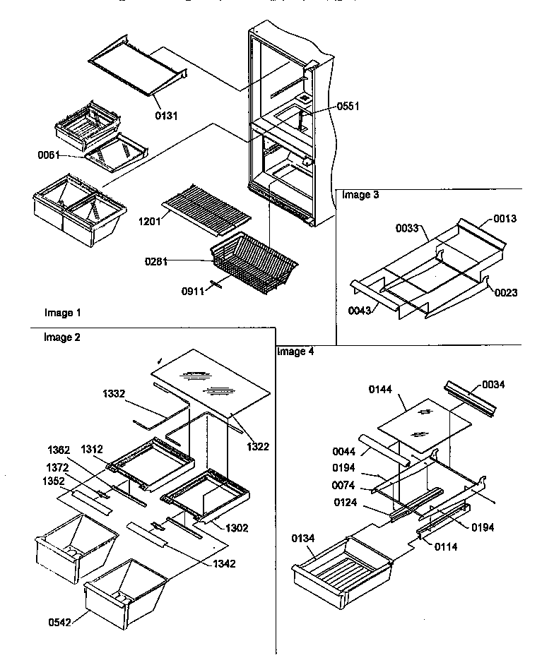 Shelving assemblies