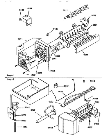 Ice maker assembly and parts