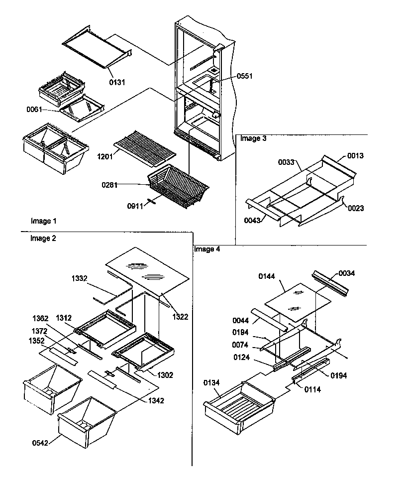 Shelving assemblies