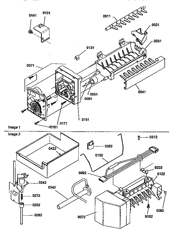 Ice maker assembly and parts