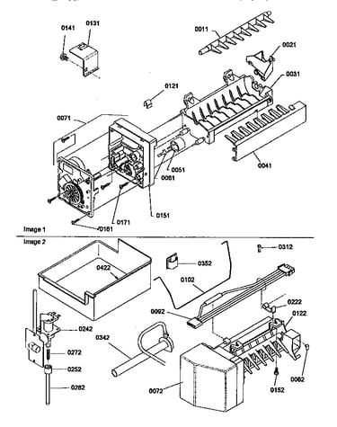 Ice maker assembly and parts