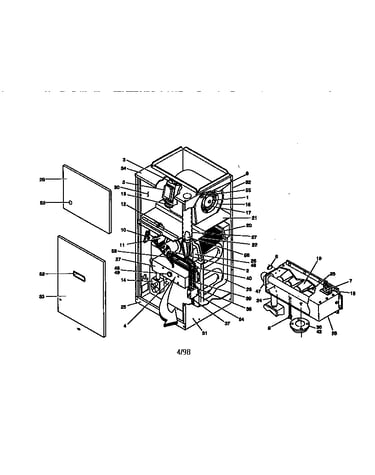 Down-flow nat.gas furnace (90+)