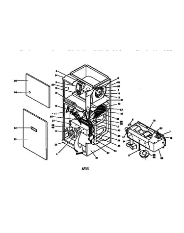 Down-flow nat.gas furnace (90+)