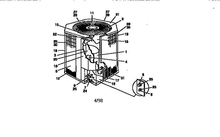Split-system, cooling, outdoor section