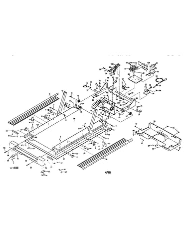Motor and walking belt assembly