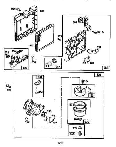 Carburetor and air cleaner assembly