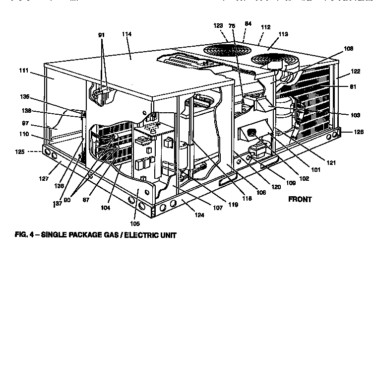 Single pkg. gas/ele. unit