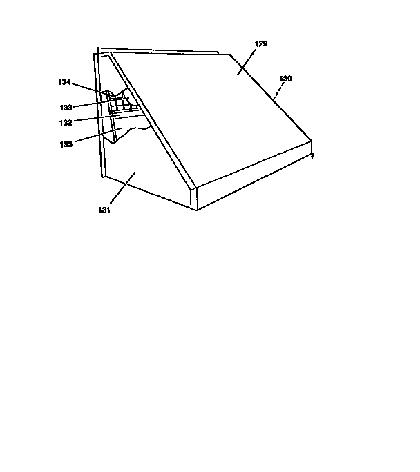 Relief/fixed air damper hood assembly (item 128)