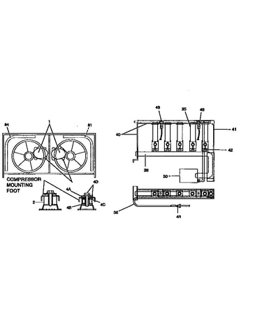 Compressor and coil section/burner assembly