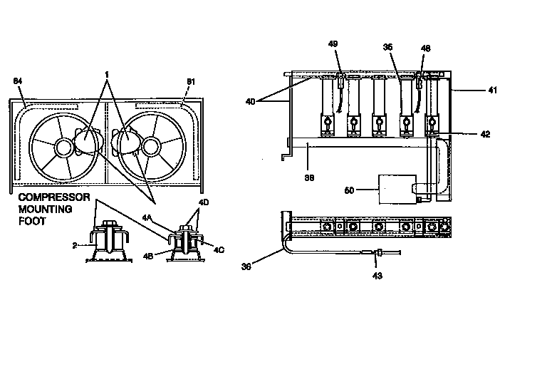 Compressor/coil section/burner asy