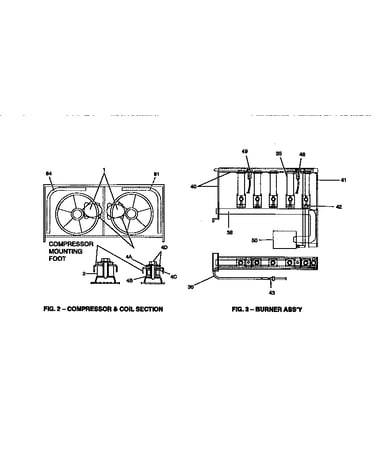 Compressor/coil section/burner assy