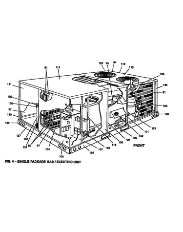 Single package gas/electric unit
