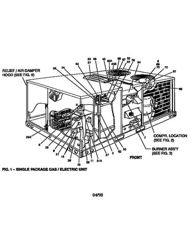 Single package gas/electric unit