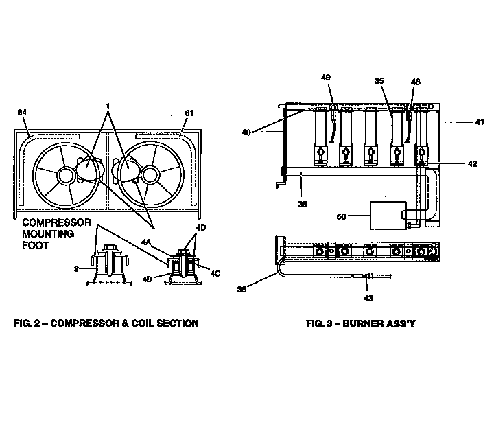 Compressor and burner assembly