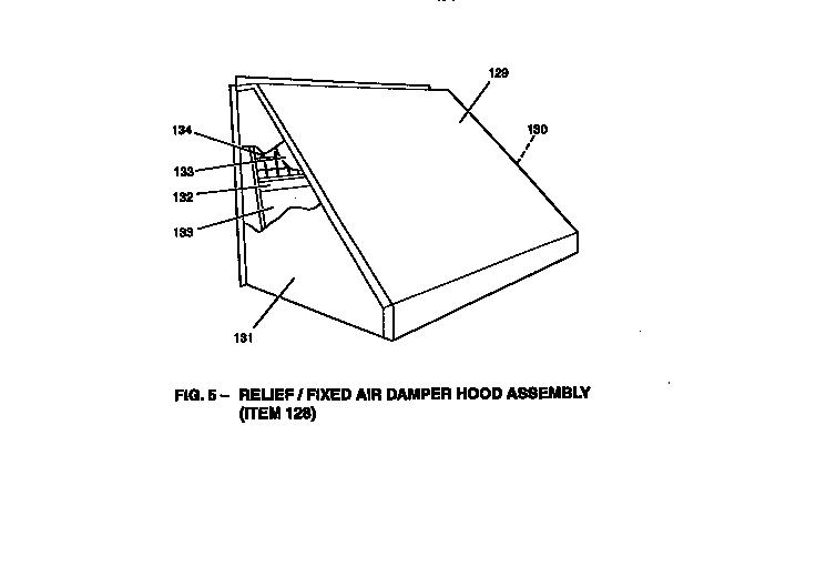 Relief/fixed air damper hood assembly