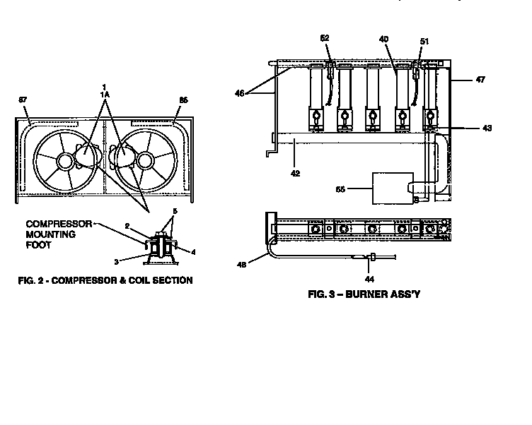 Compressor and burner assembly