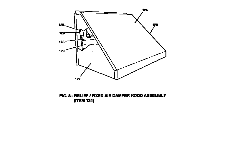 Fixed air damper hood assembly