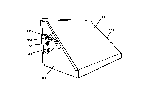 Relief/fixed air damper hood assy (item 128)