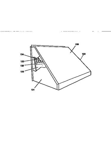 Relief/fixed air damper hood assy (item 128)