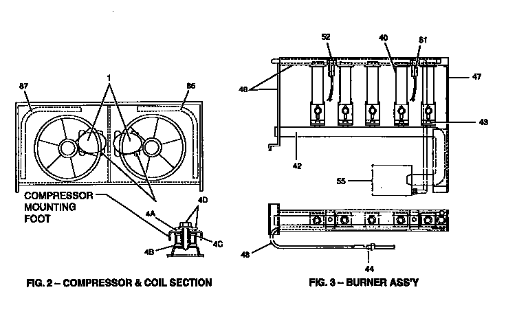 Compressor and burner assembly