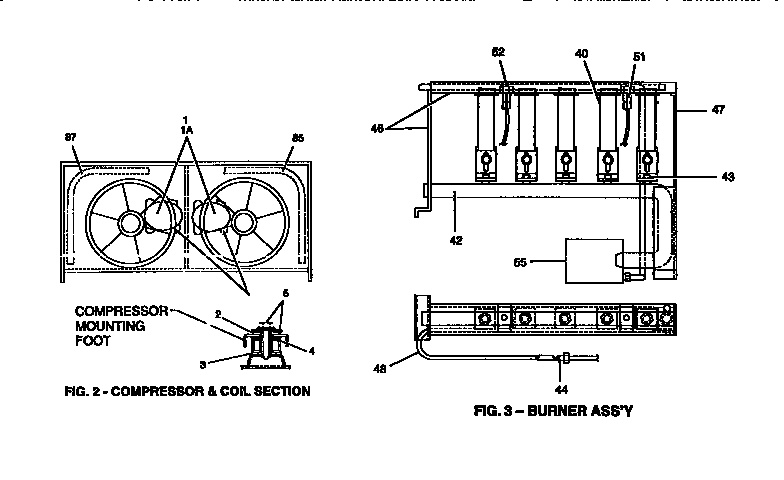 Compressor and burner assembly