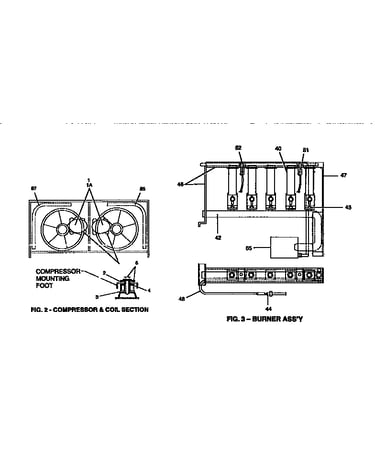 Compressor and burner assembly