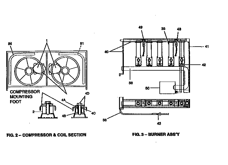 Compressor and burner assembly