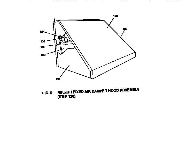 Fixed air damper hood assembly