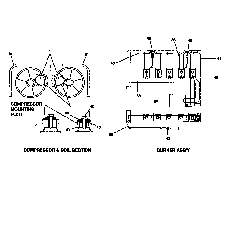 COMPRESSOR AND BURNER ASSEMBLY