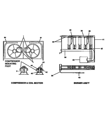 Compressor and burner assembly
